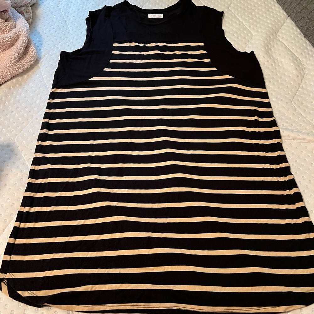 Maurices Black and White Striped Dress